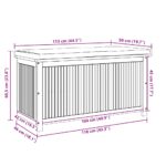 vidaXL Vonkajší box na vankúše 113x50x60,5 cm akáciový masív – Obrázok 11