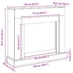 vidaXL Obloženie krbu čierne 100x30x87,5 cm kompozitné drevo – Obrázok 10