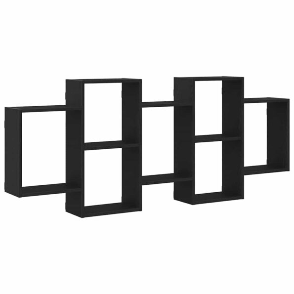 vidaXL Nástenná polica čierna dub 159x18x65 cm kompozitné drevo – Obrázok 2