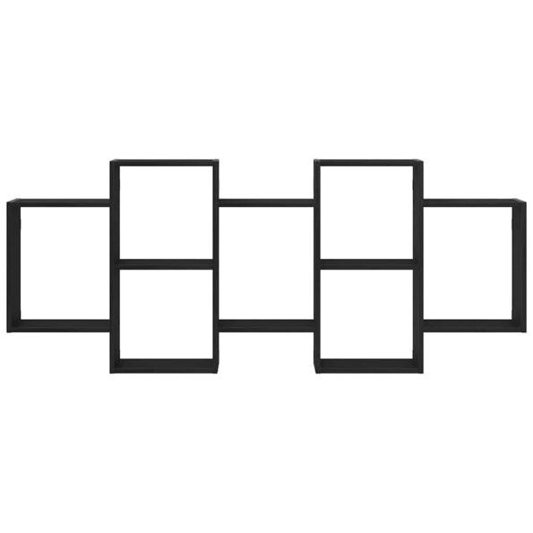 vidaXL Nástenná polica čierna dub 159x18x65 cm kompozitné drevo – Obrázok 5