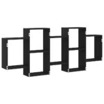 vidaXL Nástenná polica čierna dub 159x18x65 cm kompozitné drevo – Obrázok 7