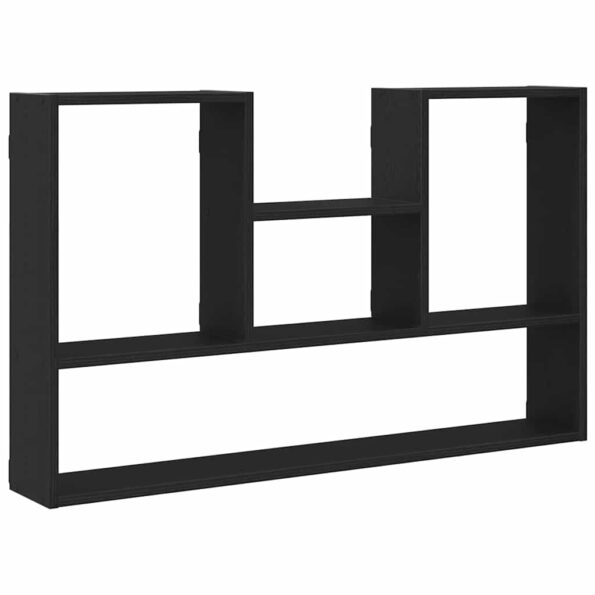 vidaXL Nástenná polica čierna dub 99x15x60 cm kompozitné drevo – Obrázok 2