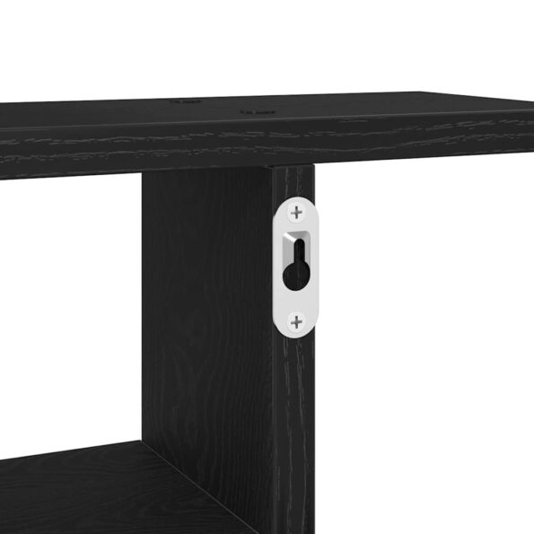 vidaXL Nástenné police 2 ks čierne dub 38x12x38 cm kompozitné drevo – Obrázok 9