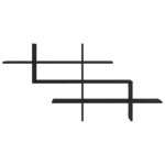 vidaXL Nástenná polica čierna dub 124,5x18x60,5 cm kompozitné drevo – Obrázok 5