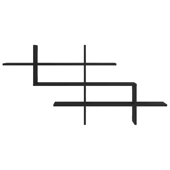 vidaXL Nástenná polica čierna dub 124,5x18x60,5 cm kompozitné drevo – Obrázok 5