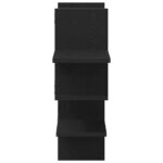 vidaXL Nástenná polica čierna dub 124,5x18x60,5 cm kompozitné drevo – Obrázok 6