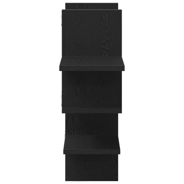 vidaXL Nástenná polica čierna dub 124,5x18x60,5 cm kompozitné drevo – Obrázok 6
