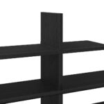 vidaXL Nástenná polica čierna dub 124,5x18x60,5 cm kompozitné drevo – Obrázok 8