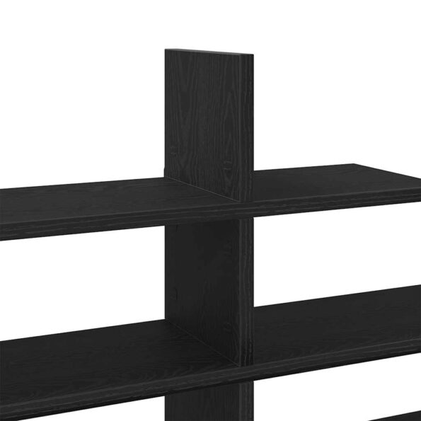 vidaXL Nástenná polica čierna dub 124,5x18x60,5 cm kompozitné drevo – Obrázok 8