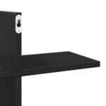 vidaXL Nástenná polica čierna dub 124,5x18x60,5 cm kompozitné drevo – Obrázok 9