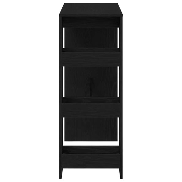 vidaXL Barový stôl s policami čierna dub kompozitné drevo – Obrázok 6