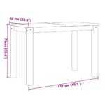 vidaXL 5-dielna jedálenská súprava Panama, borovicový masív – Obrázok 12