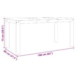 vidaXL 5-dielna jedálenská súprava Panama, šedá borovicový masív – Obrázok 12