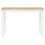 vidaXL 3-dielna jedálenská súprava Panama, biela borovicový masív – Obrázok 9