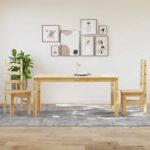 vidaXL 3-dielna jedálenská súprava Panama, borovicový masív