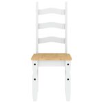 vidaXL 3-dielna jedálenská súprava Panama, biela borovicový masív – Obrázok 8