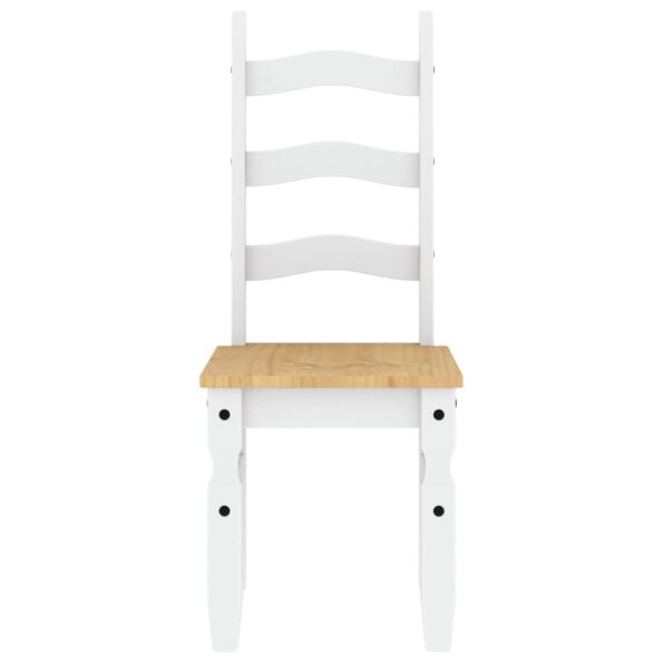 vidaXL 3-dielna jedálenská súprava Panama, biela borovicový masív – Obrázok 8