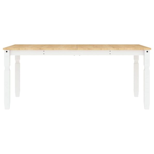 vidaXL 3-dielna jedálenská súprava Panama, biela borovicový masív – Obrázok 9