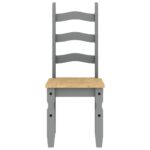 vidaXL 5-dielna jedálenská súprava Panama, šedá borovicový masív – Obrázok 8