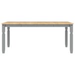 vidaXL 5-dielna jedálenská súprava Panama, šedá borovicový masív – Obrázok 9