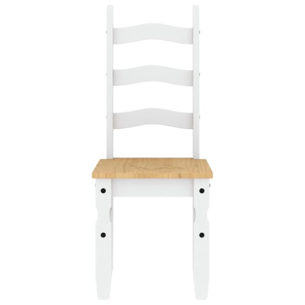 vidaXL 5-dielna jedálenská súprava Panama, biela borovicový masív – Obrázok 8