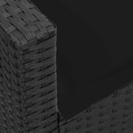 vidaXL 4-dielna záhradná sedacia súprava s podložkami tvare L čierna – Obrázok 11