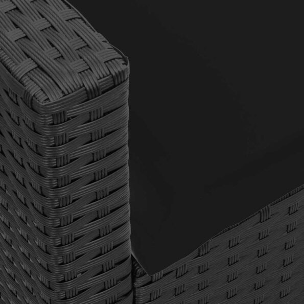 vidaXL 4-dielna záhradná sedacia súprava s podložkami tvare L čierna – Obrázok 11