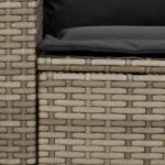 vidaXL 4-dielna záhradná sedacia súprava s vankúšmi sivá tvare L – Obrázok 10