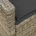 vidaXL 4-dielna záhradná sedacia súprava s vankúšmi sivá tvare L – Obrázok 11