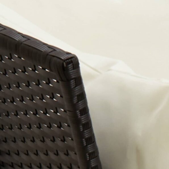 vidaXL 5-dielna záhradná súprava pohoviek s vankúšmi čierna polyratan – Obrázok 12