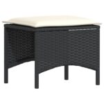 vidaXL 5-dielna záhradná súprava pohoviek s vankúšmi čierna polyratan – Obrázok 6