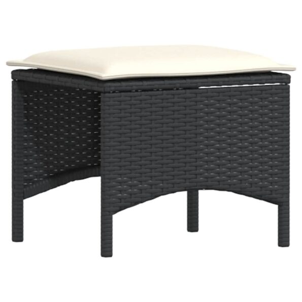 vidaXL 5-dielna záhradná súprava pohoviek s vankúšmi čierna polyratan – Obrázok 6