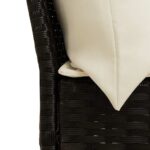 vidaXL 5-dielna záhradná súprava pohoviek s vankúšmi čierna polyratan – Obrázok 11