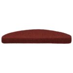 vidaXL Schodové rohože, samolepiace, 20 ks, 65x21x4 cm, bordovo červené, polkruhové, veľké – Obrázok 3