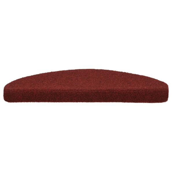 vidaXL Schodové rohože, samolepiace, 20 ks, 65x21x4 cm, bordovo červené, polkruhové, veľké – Obrázok 3