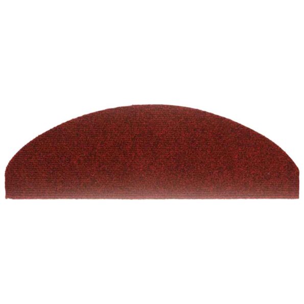 vidaXL Schodové rohože, samolepiace, 20 ks, 65x21x4 cm, bordovo červené, polkruhové, veľké – Obrázok 4