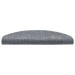 vidaXL Schodové rohože, samolepiace, 30 ks, 65x21x4 cm, svetlosivé, polkruhové, veľké – Obrázok 3