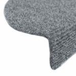 vidaXL Schodové rohože, samolepiace, 30 ks, 65x21x4 cm, svetlosivé, polkruhové, veľké – Obrázok 6