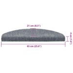 vidaXL Schodové rohože, samolepiace, 30 ks, 65x21x4 cm, svetlosivé, polkruhové, veľké – Obrázok 8