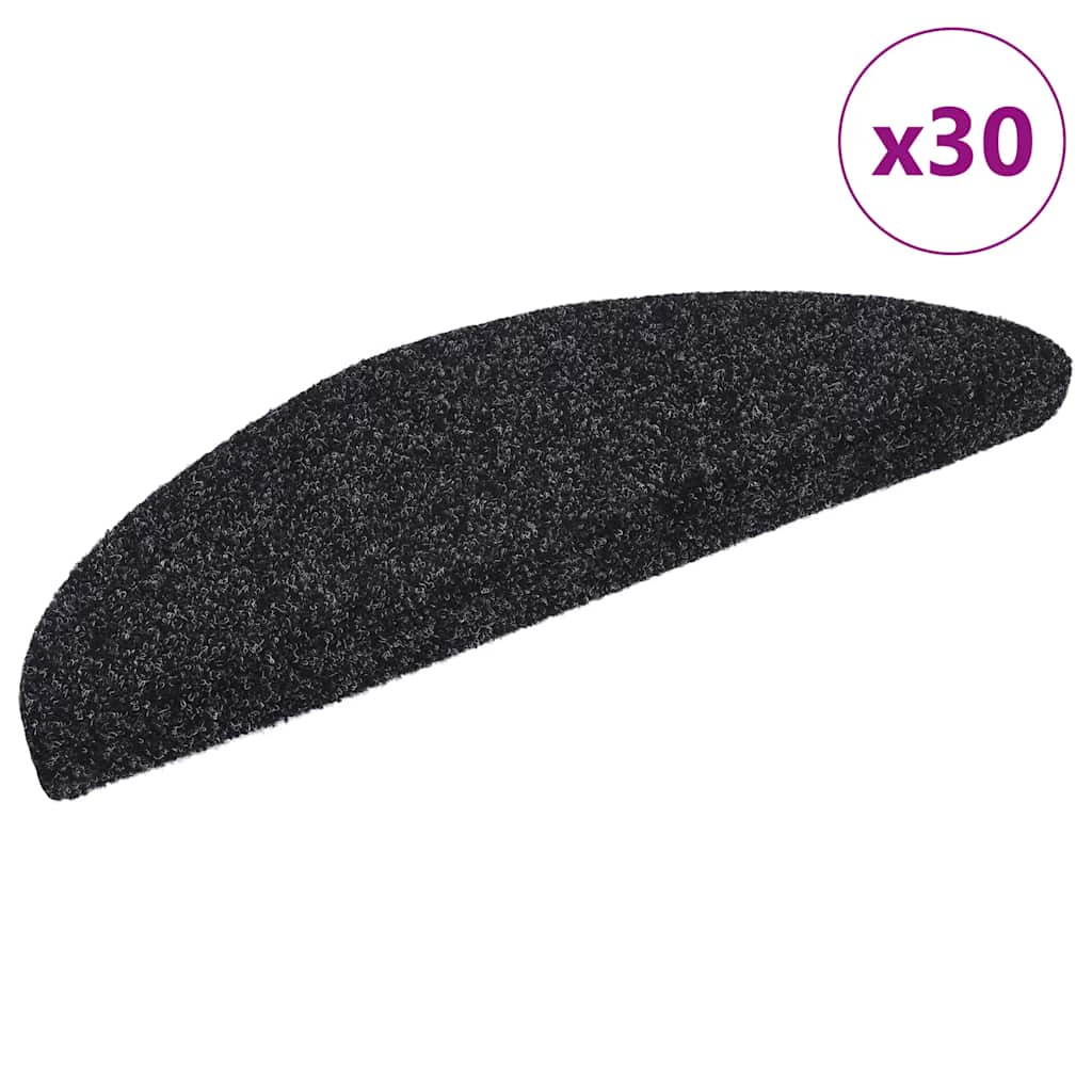 VXL8721288458001_a_en_hd_1.jpg vidaXL Schodové rohože, samolepiace, 30 ks, 56x17x3 cm, čierne, polkruhové – Obrázok 1