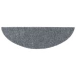 vidaXL Schodové rohože, samolepiace, 30 ks, 56x17x3 cm, svetlosivé, polkruhové – Obrázok 4