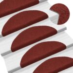 vidaXL Samolepiace nášľapy na schody 30 ks 56x17x3 cm červené – Obrázok 5