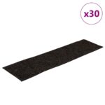 vidaXL Schodiskové Rohože Samolepiace 30 ks Hnedá 76x20 cm Obdĺž. – Obrázok 2