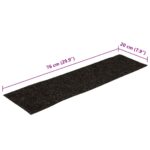 vidaXL Schodiskové Rohože Samolepiace 30 ks Hnedá 76x20 cm Obdĺž. – Obrázok 8