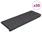 vidaXL Samolepiace nášľapy na schody vzhľad sisalu 30 ks 65x21x4 cm