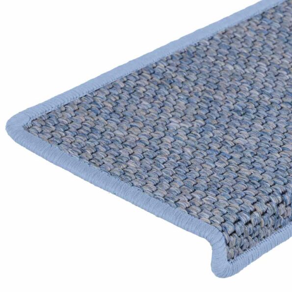 vidaXL Samolepiace nášľapy na schody vzhľad sisal 30ks 65x21x4cm modré – Obrázok 7
