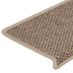 vidaXL Samolepiace nášľapy na schody sisal 30 ks 65x21x4 cm pieskové – Obrázok 7