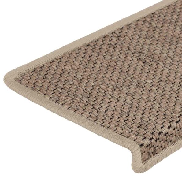 vidaXL Samolepiace nášľapy na schody sisal 30 ks 65x21x4 cm pieskové – Obrázok 7