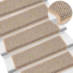 vidaXL Samolepiace nášľapy na schody sisalové 30 ks 65x21x4 cm – Obrázok 6