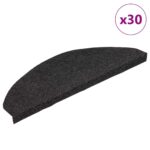 vidaXL Nášľapy na schody samolepiace 30 ks čierne 65x22,5x3,5 cm